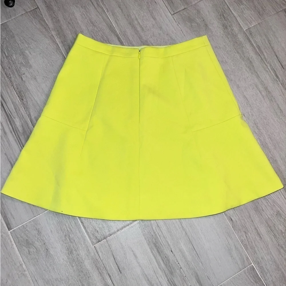 J. Crew Neon Yellow Blogger Favorite Skater A-Line Skirt, Women’s Size 2